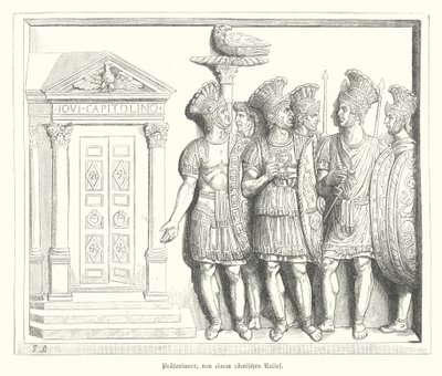 Praetorian Guards, etter et romersk relieff (gravering) av German School