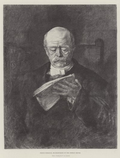 Prins Bismarck, eks-kansler for det tyske riket (gravering) av German School