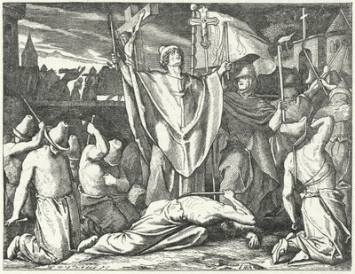 Prosesjon av et flagellant brorskap (gravering) av German School