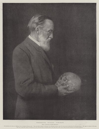 Professor Rudolf Virchow (litho) av German School