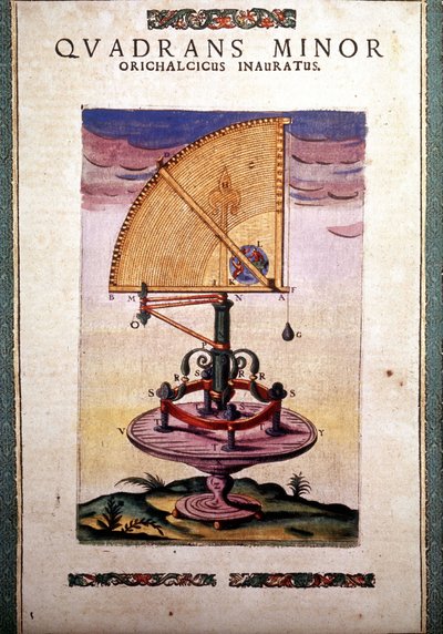 Den asimutale dyrekretskvadranten i "maskineriet til etablert astronomi" av Tycho Brah (1546 - 1601), Wandsbeck av German School
