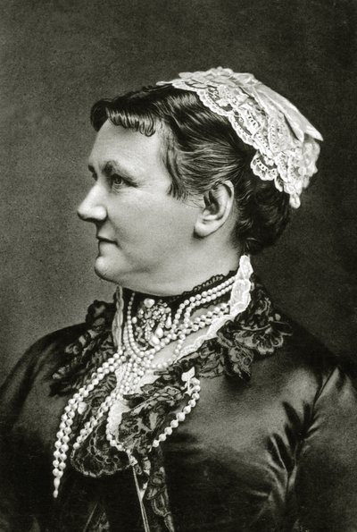 Dronning Carola av Sachsen ca. 1890 (s/hvitt-bilde) av German School