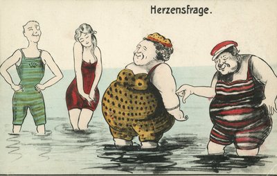 Hjertespørsmål (farge litho) av German School