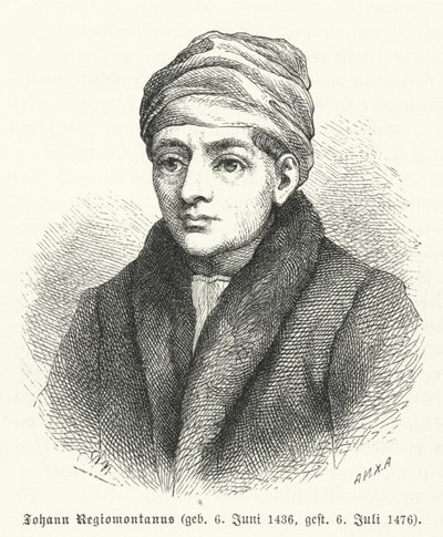 Regiomontanus , tysk renessansematematiker og astronom (gravering) av German School