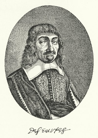 Rene Descartes , fransk filosof (gravering) av German School