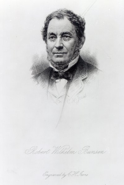 Robert Wilhelm Bunsen, gravert av C.H Jeens av German School