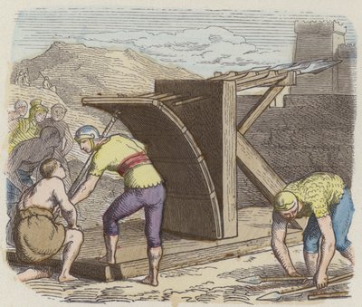 Roman ballista (farget gravering) av German School
