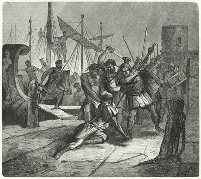 Romersk konsul Lucius Cornelius Cinna drept av sine egne soldater i et mytteri, 84 f.Kr. av German School