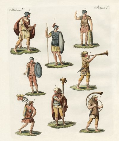 Romerske fotsoldater av German School