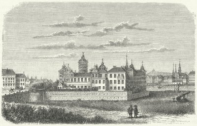 Kongepalasset i Stockholm på 1600-tallet (gravering) av German School