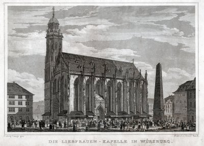 Den hellige Maria av Würzburg. (gravering, ca. 1850) av German School