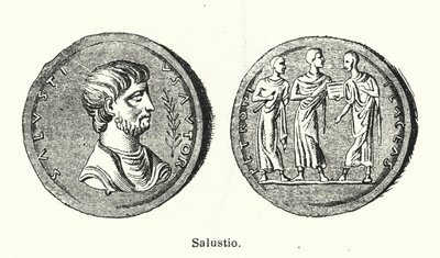 Sallust , romersk historiker og politiker (litho) av German School