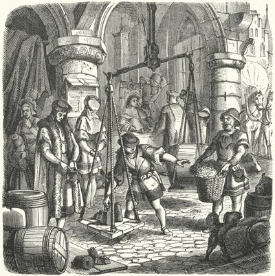 Scene i en tysk by av German School