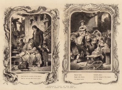 Schillers "Song of the Bell" (gravering) av German School