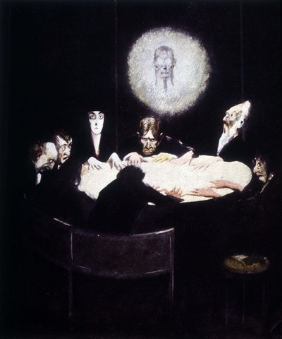 Scene for spiritisme. Dømme av German School