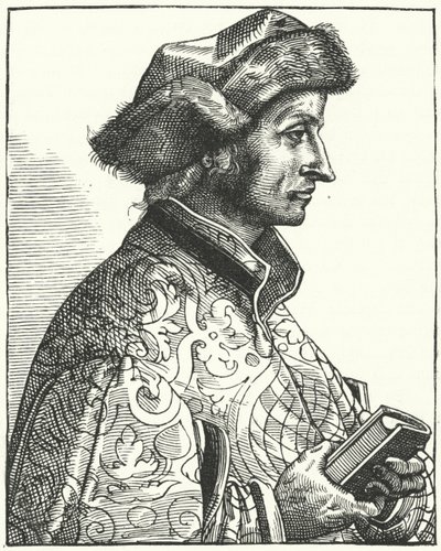 Sebastian Brant , tysk humanist og satiriker (gravering) av German School