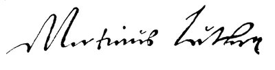 Signatur av Martin Luther (litografi) av German School