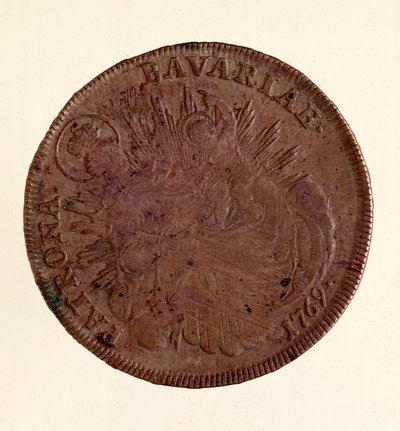 Sølvthaler av Maximilian III Joseph av Bayern (1727-1777) 1769 Diam. 4,1 cm Napoli, arkeologisk museum av German School
