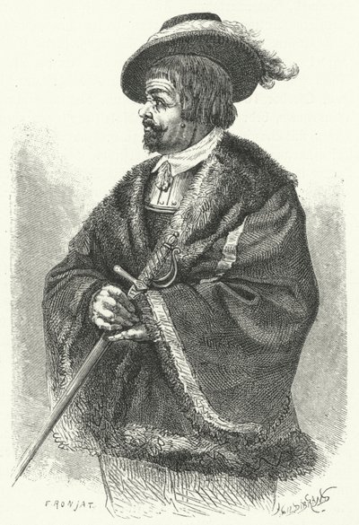 Sir Thomas, Lord Fairfax, øverstkommanderende for den parlamentariske hæren i den engelske borgerkrigen (gravering) av German School