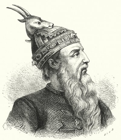 Skanderbeg , albansk adelsmann og militærsjef (gravering) av German School