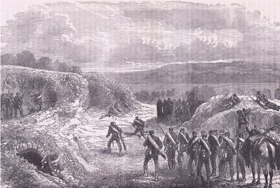 Sortie fra Paris, Cassells historie om krigen mellom Frankrike og Tyskland utgitt av Cassell and Company Limited, ca. 1890 (litho) av German School