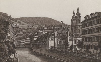 Hot Spring Colonnade (litho) av German School