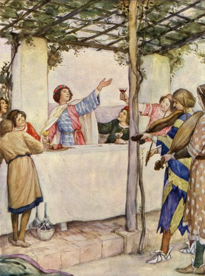 St. Frans nyter ungdommens gleder (fargelitografi) av German School