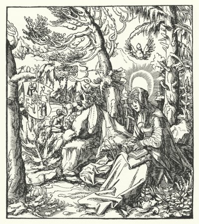 St Ida av Lorraine (c1040-1113) (gravering) av German School