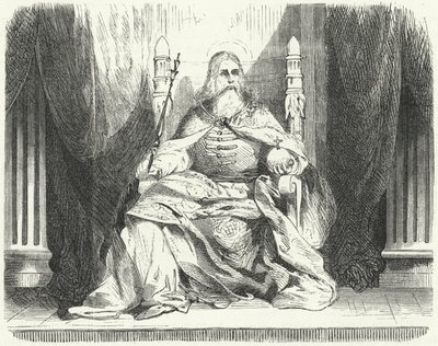 Stephen I, konge av Ungarn (gravering) av German School