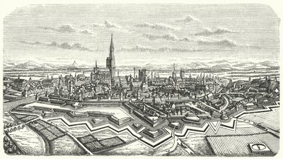 Strasbourg på 1600-tallet (gravering) av German School