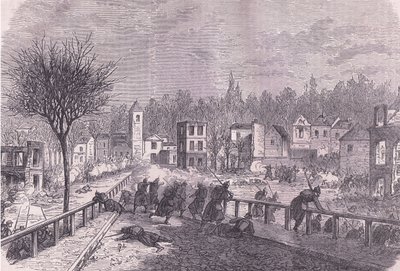 Tar av Brie-sur-Marne, 30. november, Cassells History of the War between France and Germany utgitt av Cassell and Company Limited, ca. 1890 (litho) av German School
