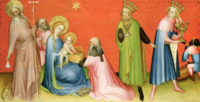 The Adoration of the Magi med St Anthony Abbed, 1400-10 av German School