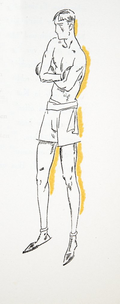 Bokseren, fra Styl, utgivelsesdato 1922 (pochoir-trykk) av German School