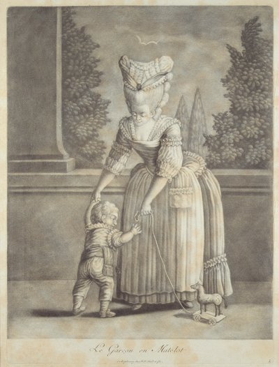 The Boy in the Sailor Suit, utgitt av Johann Jakob Haid (1704-67) Augsburg (mezzotint) av German School