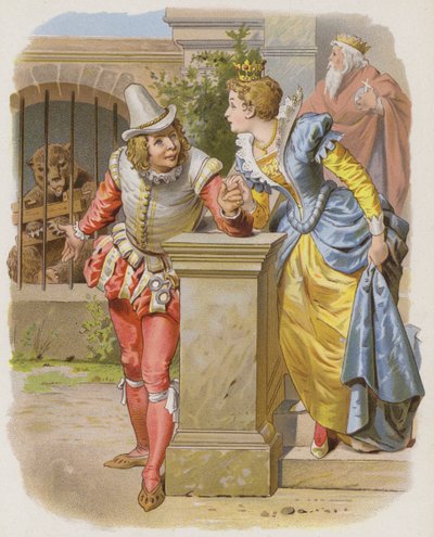 Den smarte lille skredderen (chromolitho) av German School
