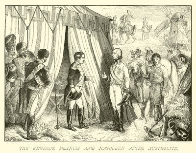 Keiser Frans og Napoleon etter Austerlitz av German School
