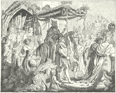 Den hellige romerske keiseren Charles IV kommer inn i Lubeck av German School