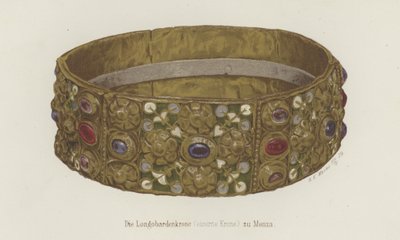 Jernkronen i Lombardia (farge litho) av German School