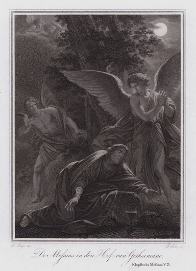 Messias i Getsemane hage (gravering) av German School