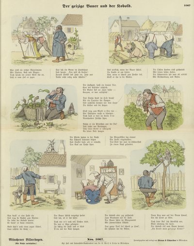 The Miserly Farmer and the Goblin av German School