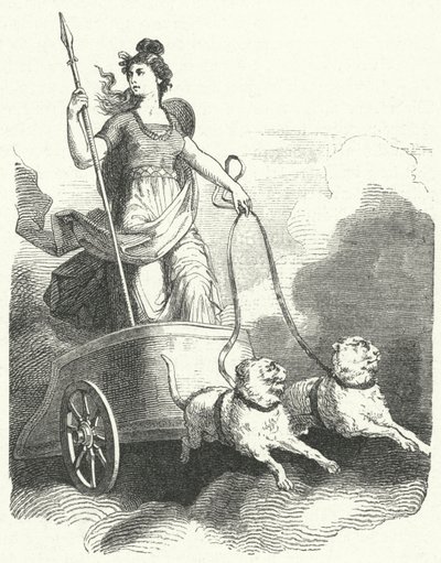 Den norrøne gudinnen Freyja (gravering) av German School