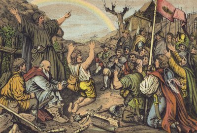 Bondenes opprør (chromolitho) av German School
