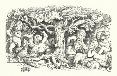 De syv svaner (gravering) av German School