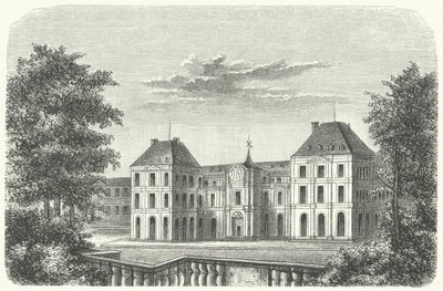 Tuileries-palasset, Paris, i 1799 (gravering) av German School