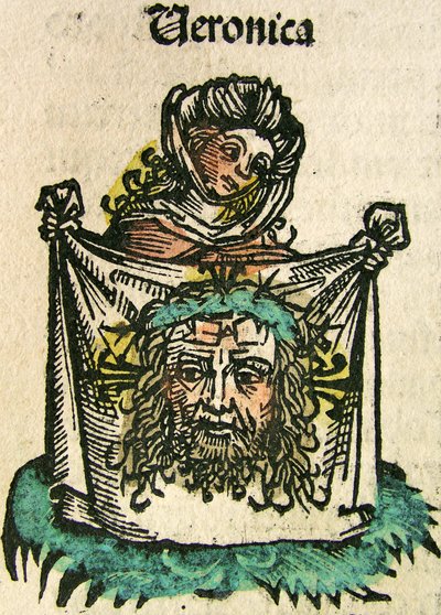 The Veil of Veronica, publisert i Nuremberg Chronicle, 1493 av German School