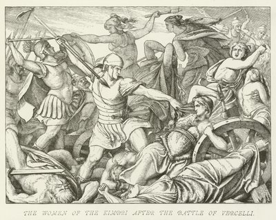The Woman of the Kimbri etter slaget ved Vercelli av German School