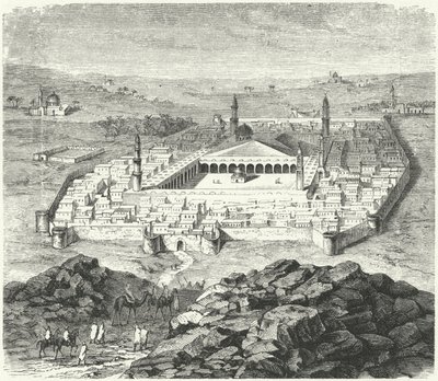 Byen Medina, Arabia (gravering) av German School
