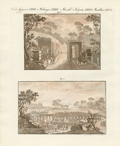 Den utgravde byen Pompeii av German School