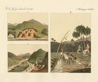 Perlegruvene i Brasil (farget gravering) av German School
