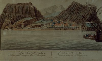 Øya St. Helena (gravering) av German School